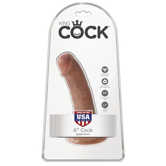 King Cock 6 Dildo (6 Inch) - Brown