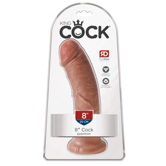 King Cock 8 Dildo (20 cm) - Dark Natural