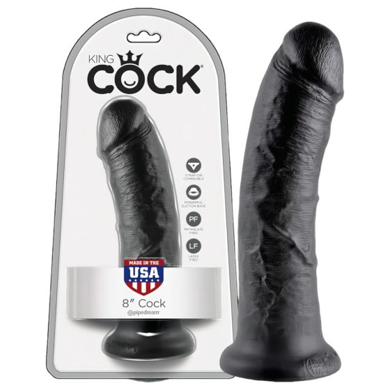 King Cock 8 Dildo (20 cm) - Black"