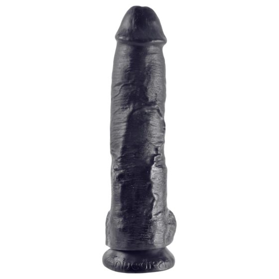 King Cock 10 Balls Dildo (10 inches) - Black