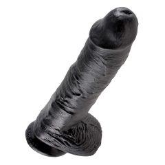 King Cock 10 Balls Dildo (10 inches) - Black