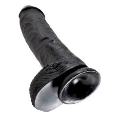 King Cock 10 Balls Dildo (10 inches) - Black