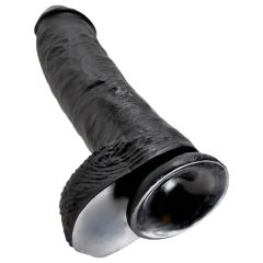 King Cock 10 Balls Dildo (10 inches) - Black