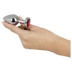 You2Toys - Diamond - 85g Aluminum Anal Plug (Silver-Red)