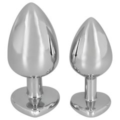 You2Toys - Diamond - 85g Aluminum Anal Dildo (Silver-Red)