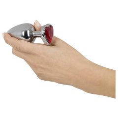 You2Toys - Diamond - 159g aluminium anal dildo (silver-red)