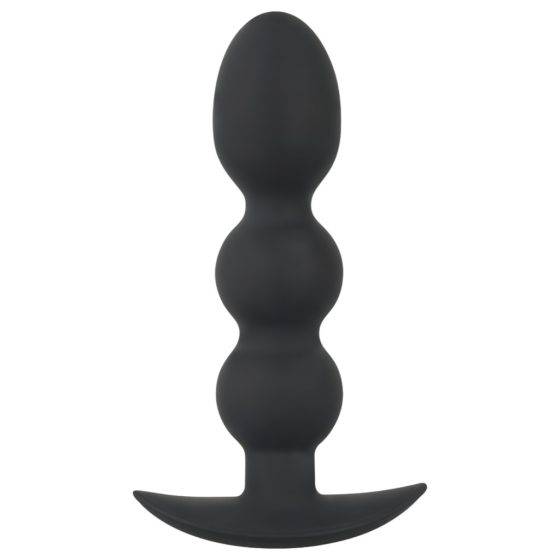 Black Velvet Heavy - 145g Round Anal Dildo (Black)