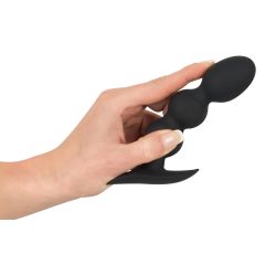 Black Velvet Heavy - 145g Round Anal Dildo (Black)