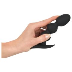 Black Velvet Heavy - 145g Round Anal Dildo (Black)