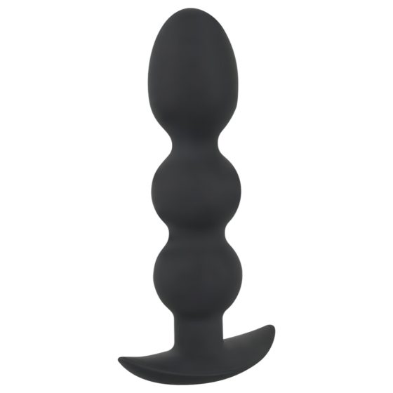 Black Velvet Heavy - 145g Round Anal Dildo (Black)