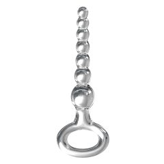   Icicles No. 67 - Beaded Glass Dildo with Grip Ring (Transparent)