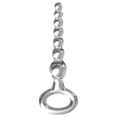   Icicles No. 67 - Beaded Glass Dildo with Grip Ring (Transparent)