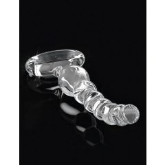   Icicles No. 67 - Bulbous Glass Dildo with Handle Ring (Clear)