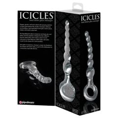   Icicles No. 67 - Bulbous Glass Dildo with Handle Ring (Clear)