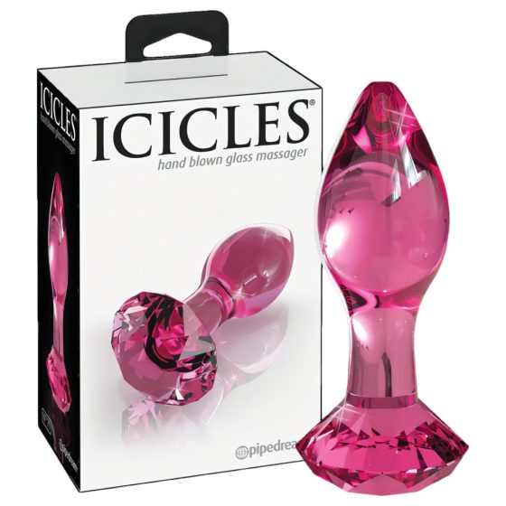 Icicles No. 79 - Tapered Glass Anal Dildo (Pink)