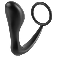   Anal Fantasy Ass-Gasm Plug - Anal Finger Dildo with Cock Ring (Black)