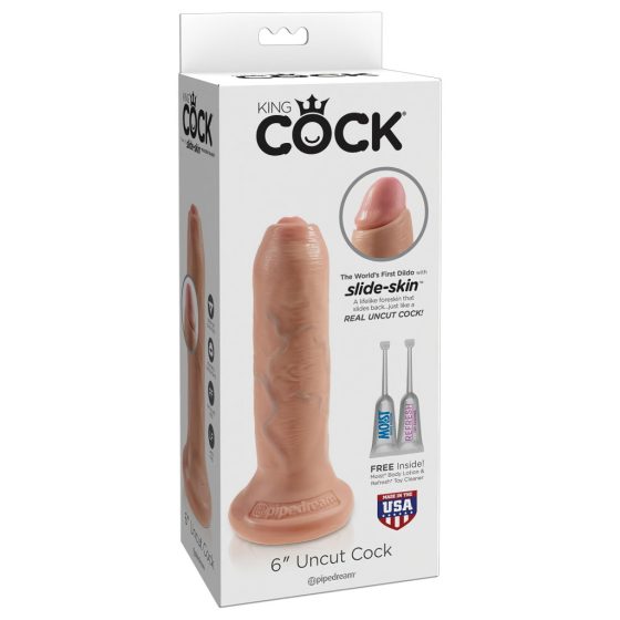 King Cock 6 - realistic dildo (15 cm) - natural