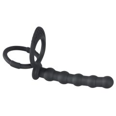 Black Velvet - Cock, Ball & Anal Dildo Ring (Black)