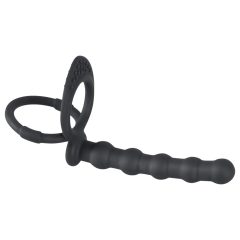 Black Velvet - Cock, Ball & Anal Dildo Ring (Black)