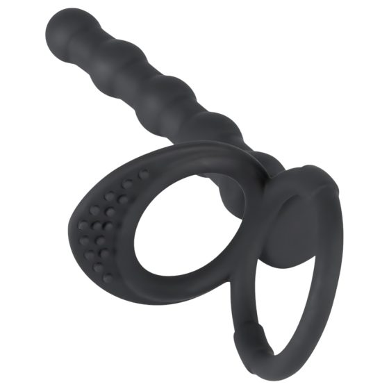 Black Velvet - Cock, Ball & Anal Dildo Ring (Black)