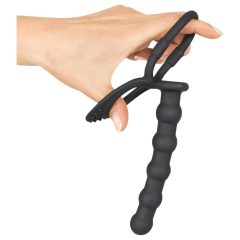 Black Velvet - Cock, Ball & Anal Dildo Ring (Black)