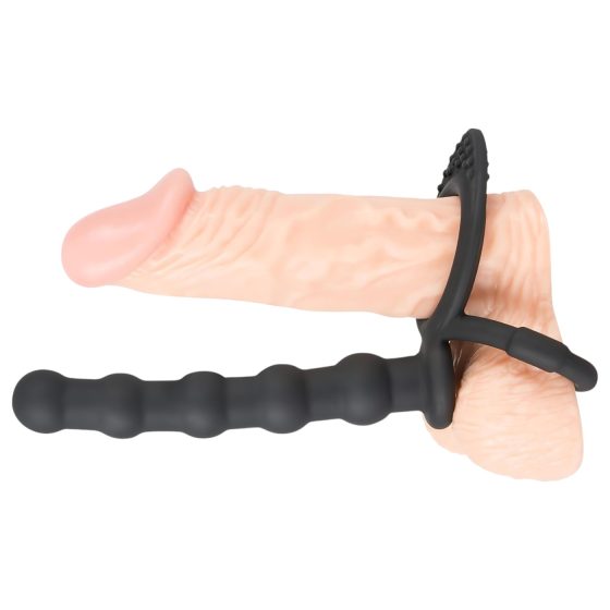 Black Velvet - Cock, Ball & Anal Dildo Ring (Black)