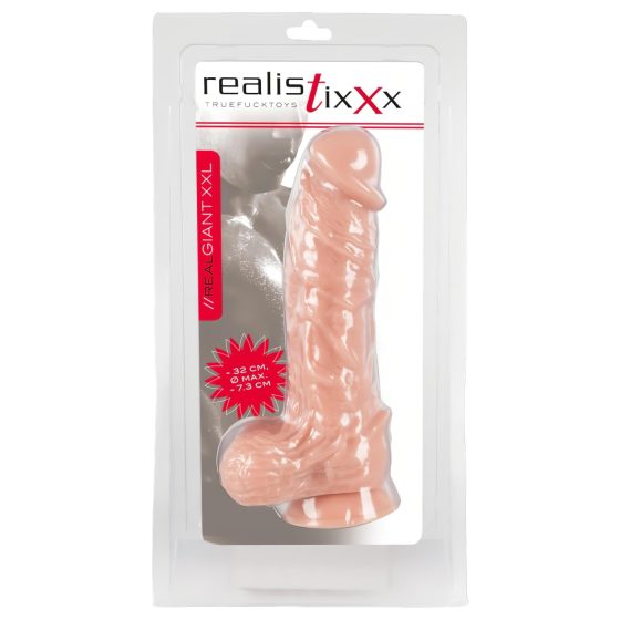 Realistixxx Giant XXL - Lifelike Dildo (32cm) - Natural