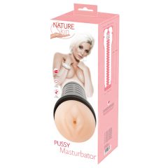   Nature Skin - Extra Deep, Lifelike Pussy in Case (Natural-Black)