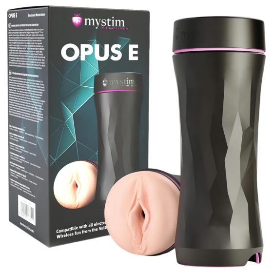 mystim Opus E Vagina - Electro Masturbator (Natural-Black)