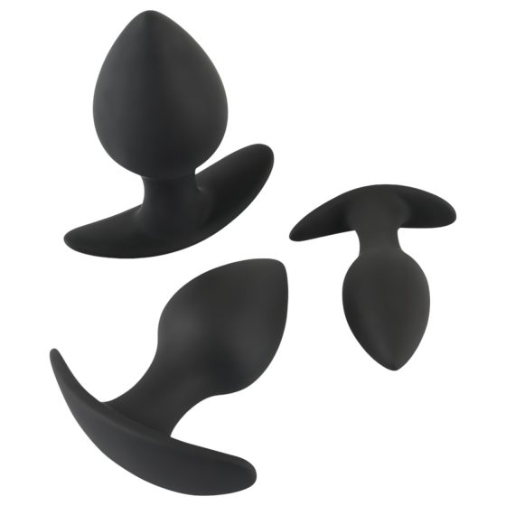 Black Velvet - Silicone Anal Plug Set (3-piece) - Black