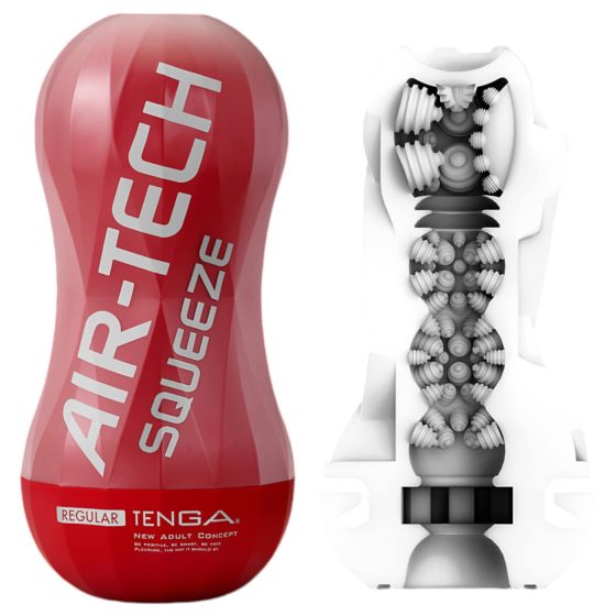 TENGA Air-Tech Squeeze Regular - Suction Masturbator (Red)