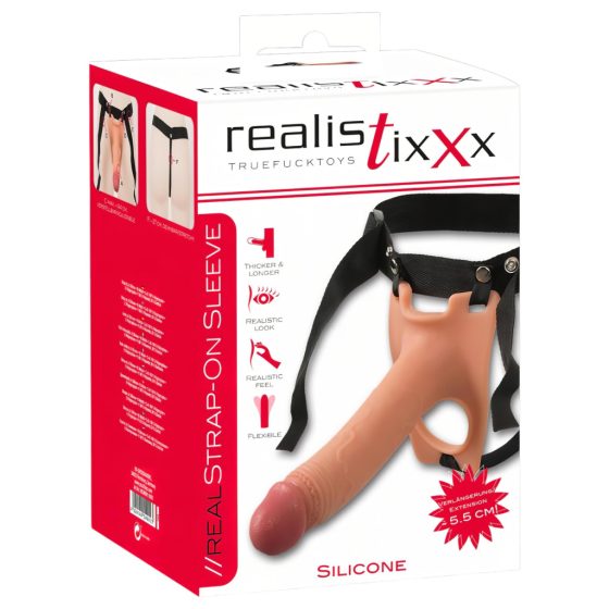 Realistixxx Strap-on - Hollow, Realistic Dildo (Natural)