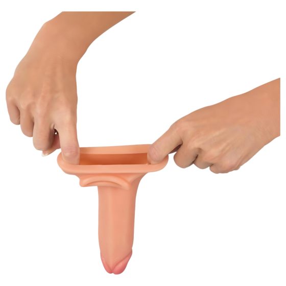 Realistixxx - Ball Ring Extended Penis Sleeve - 19cm (Natural)