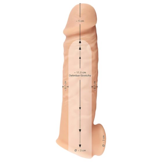 Realistixxx - Cock Sleeve with Testicle Ring - 6.3in (Natural)