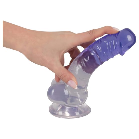 Crystal Clear - Clear Dildo with Suction Cup - 7.7 inch (Transparent-Purple)