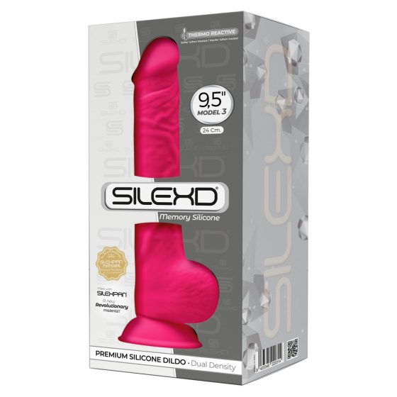 Silexd 9.5 - Malleable Suction Cup Dildo - 24cm (Pink)