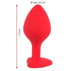   You2Toys Plug M - Black Gem, Heart-Shaped Anal Plug - Medium (Red)