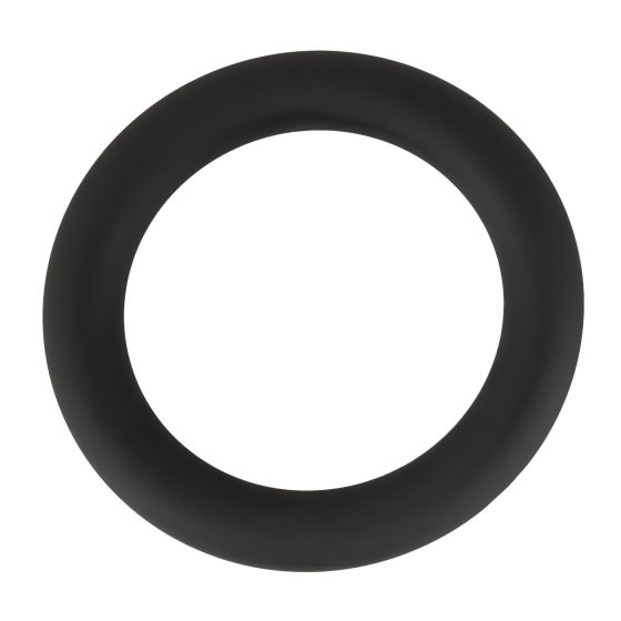 Black Velvet - silicone penis ring (black) - 5 cm