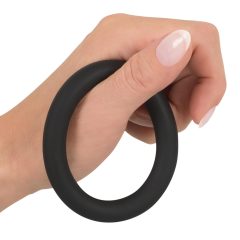 Black Velvet - Silicone Penis Ring (Black) - 5cm