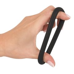 Black Velvet - Silicone Penis Ring (Black) - 5cm