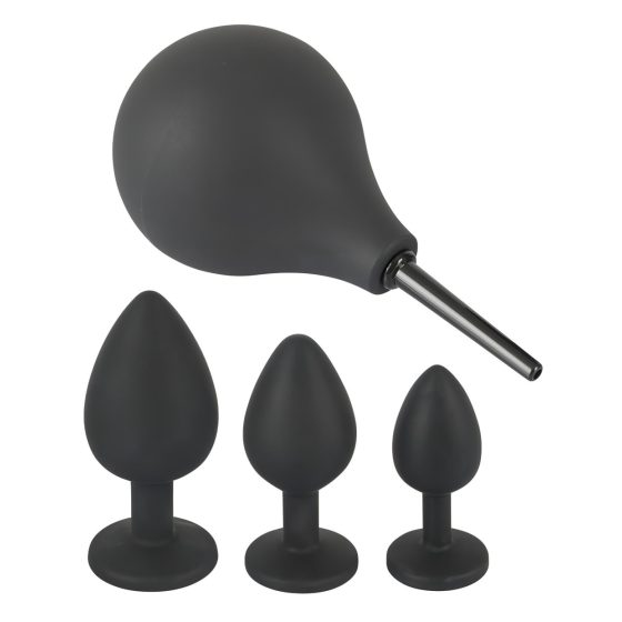 Black Velvet - Anal Dildo Set (4 Pieces) - Black