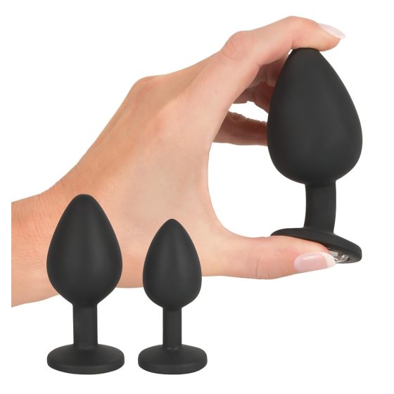 Black Velvet - Anal Dildo Set (4 Pieces) - Black