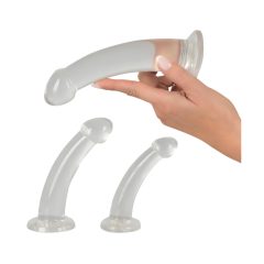 Crystal Clear - glans Anal Dildo Set - 3 Piece (Transparent)