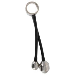   You2Toys Heavy Gear - Ball Ring with Anal Weight (Black-Silver)