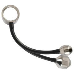   You2Toys Heavy Gear - Ball Ring with Anal Weight (Black-Silver)