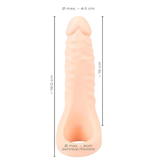 Realistixxx Double F - Realistic Dildo with Cock Ring (Natural)