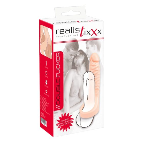 Realistixxx Double F - Realistic Dildo with Cock Ring (Natural)