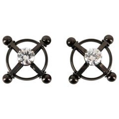 Bad Kitty - Twisted Nipple Jewelry (Rhinestone) - Black