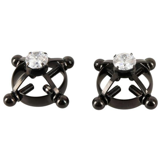 Bad Kitty - Twisted Nipple Jewelry (Rhinestone) - Black