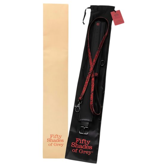 Fifty Shades of Grey - Collar with Leash (Black-Red)